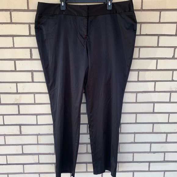 plus size black satin pants